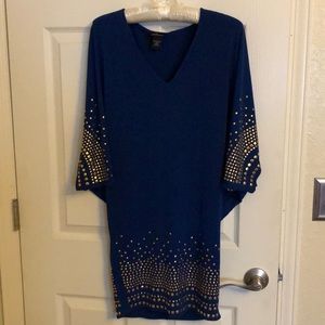 Victoria’s Secret blue and gold dress